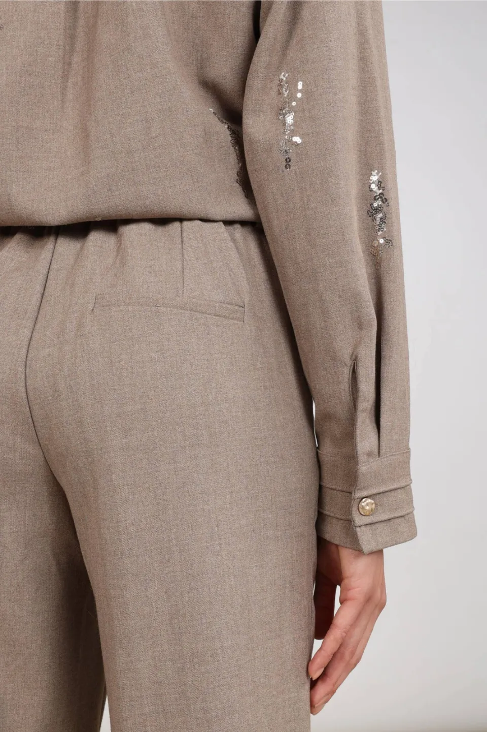 NUKUS wide leg broek - beige, foto 5