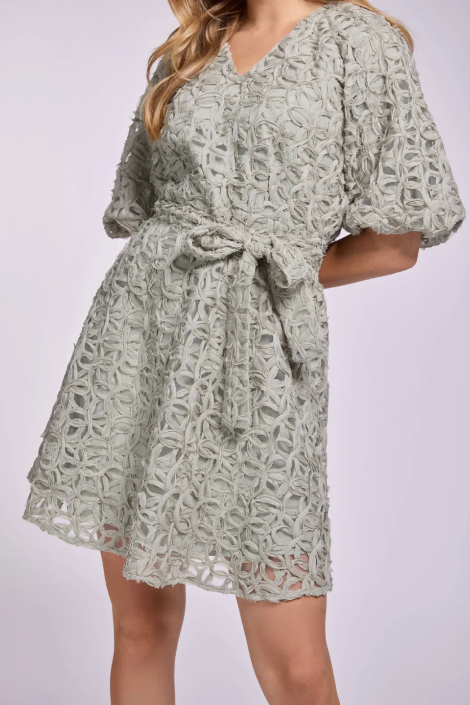 Freebird mini jurk groen, foto 6