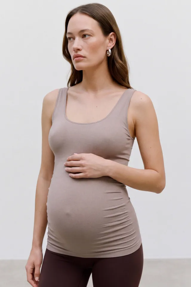 Mamalicious MLHEAL zwangerschapshemd taupe, foto 5