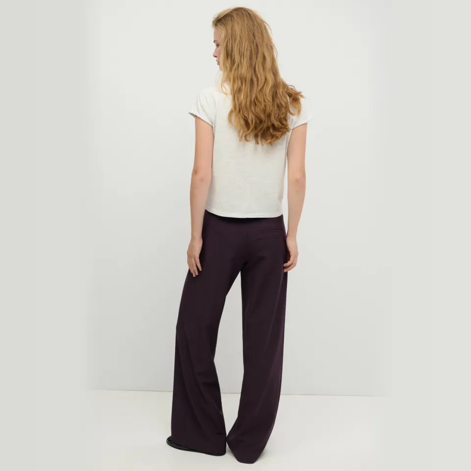 Mango Teen casual broek donkerrood, foto 4