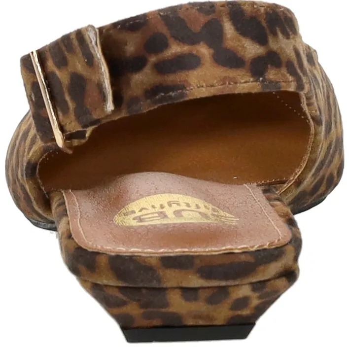Sub55 Slingbacks ballerina luipaardprint cognac, foto 3