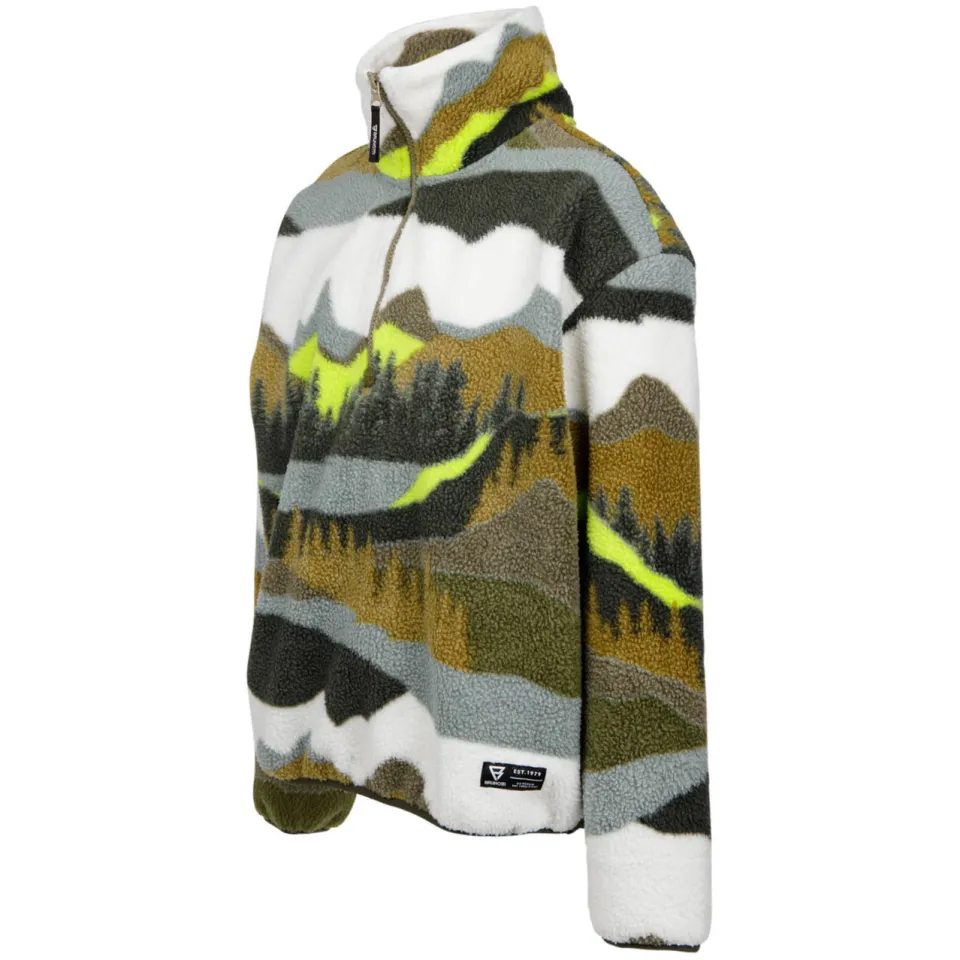 Brunotti fleece outdoor sweater met opstaande kraag - groen, foto 5