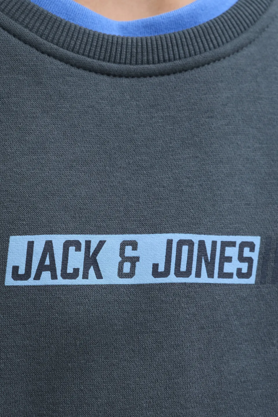 Jack & Jones JUNIOR sweater met tekst - grijsblauw, foto 7