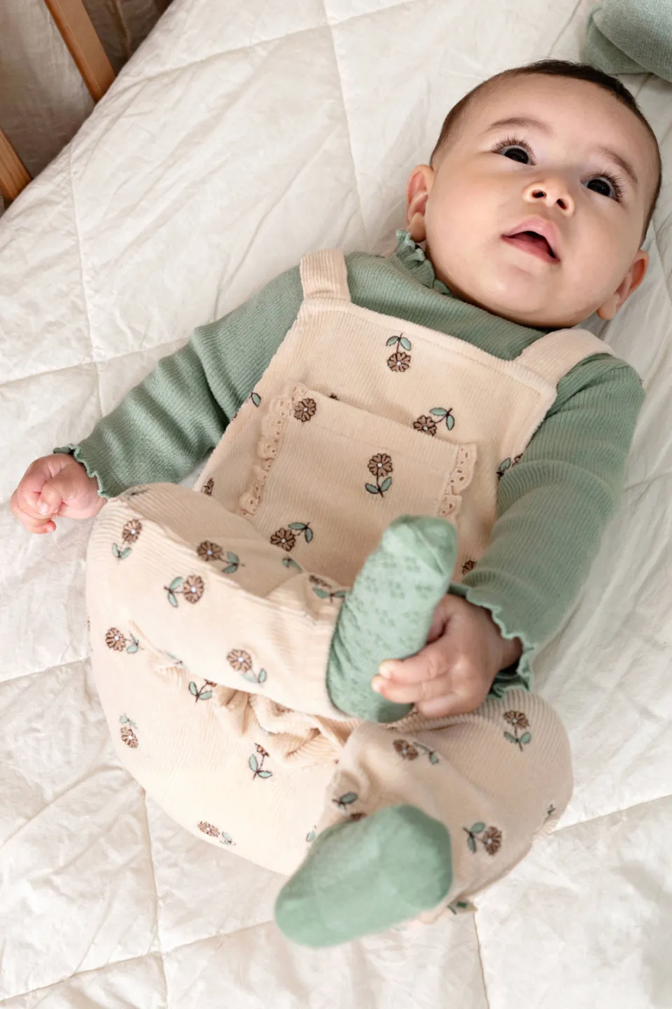Feetje Lucky Bloombird tuinbroek beige, foto 8