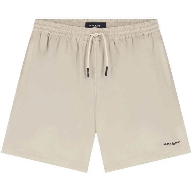 Ballin zwemshort met logo taupe, met polyester, foto 2