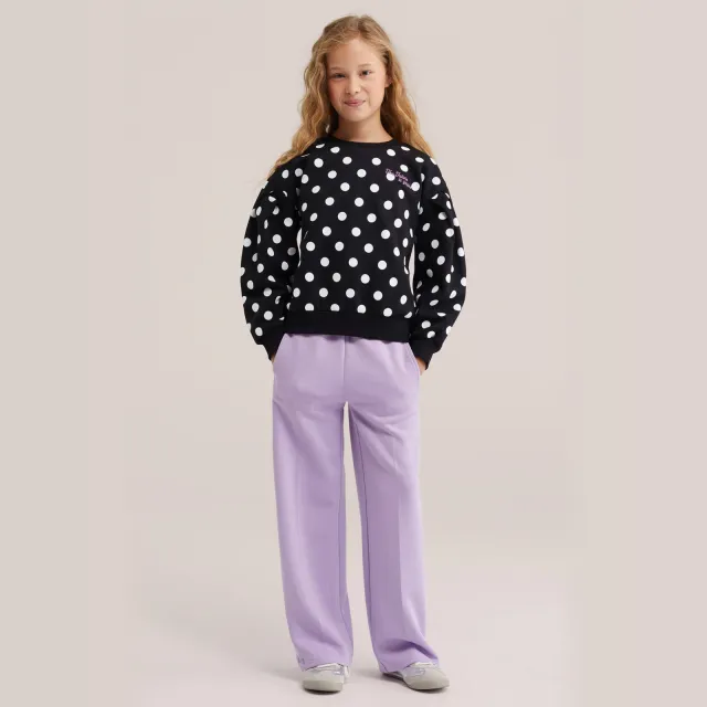 WE Fashion Molly Straight joggingbroek lila