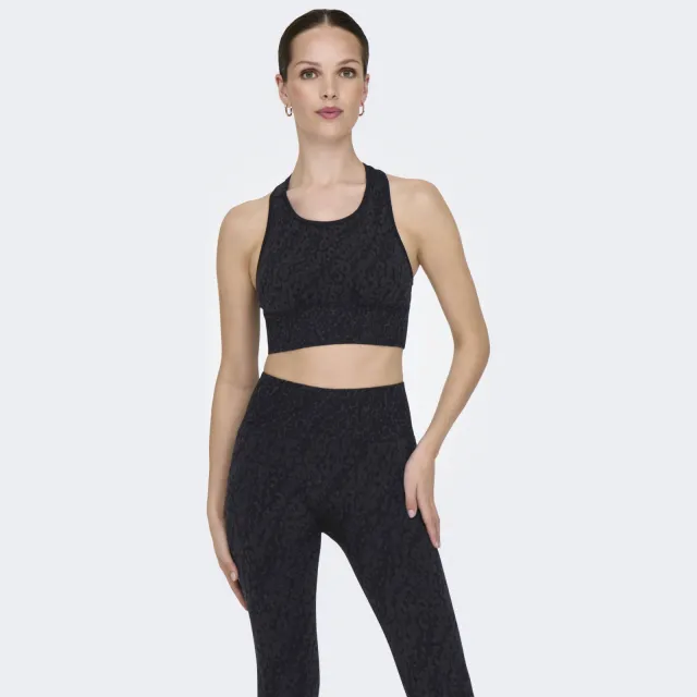 Only Play sporttop ONPDAISY-2-BETTY panterprint Zwart/donkergrijs