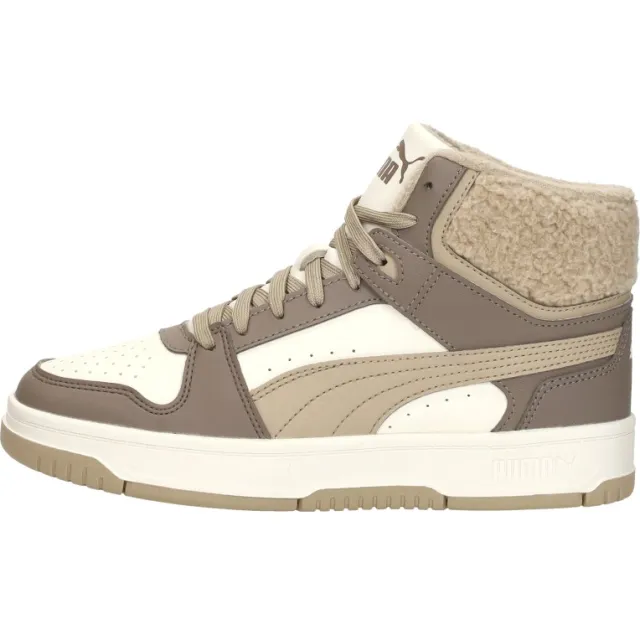 Puma Rebound Slam Mid Cozy Jr hoge sneakers grijsbruin, foto 3