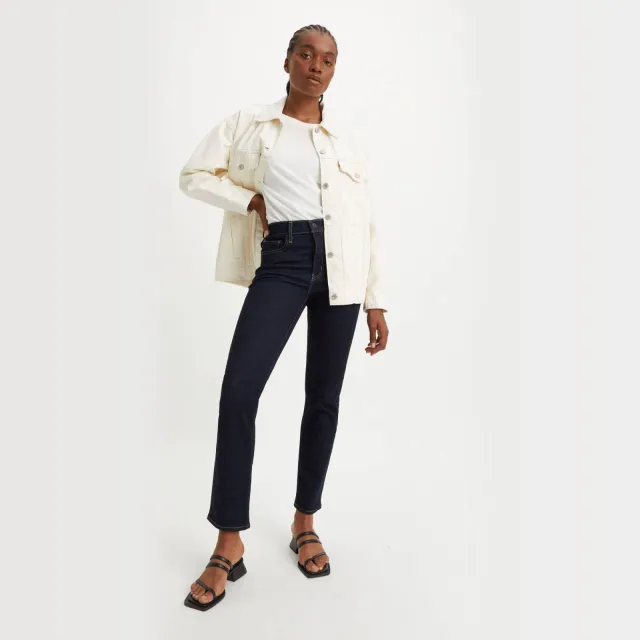 Levi's 724 straight leg jeans - donkerblauw Dark blue denim