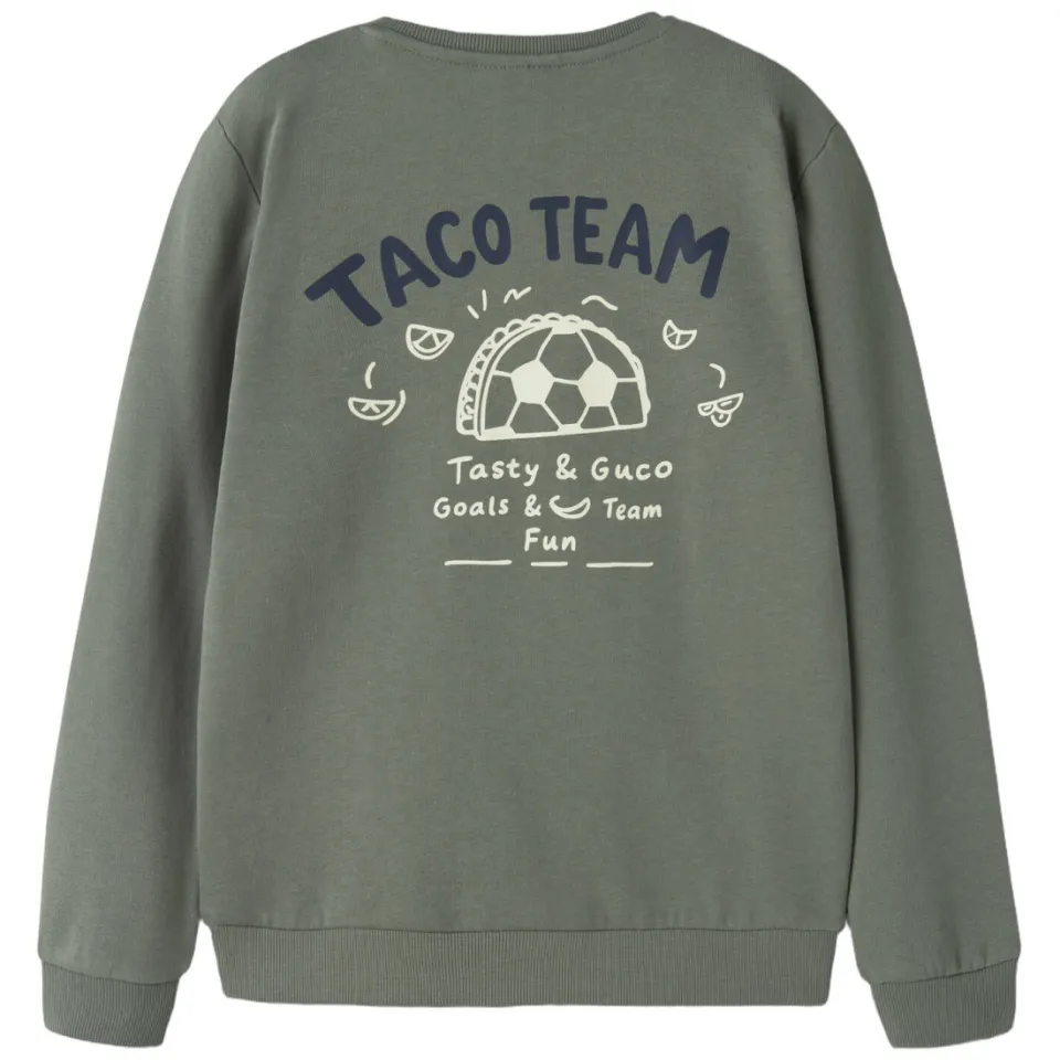 GUPPY MINI sweater met backprint - groen, foto 3