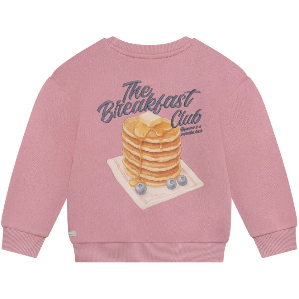Daily7 rechtvallende sweater met backprint - oudroze, foto 3