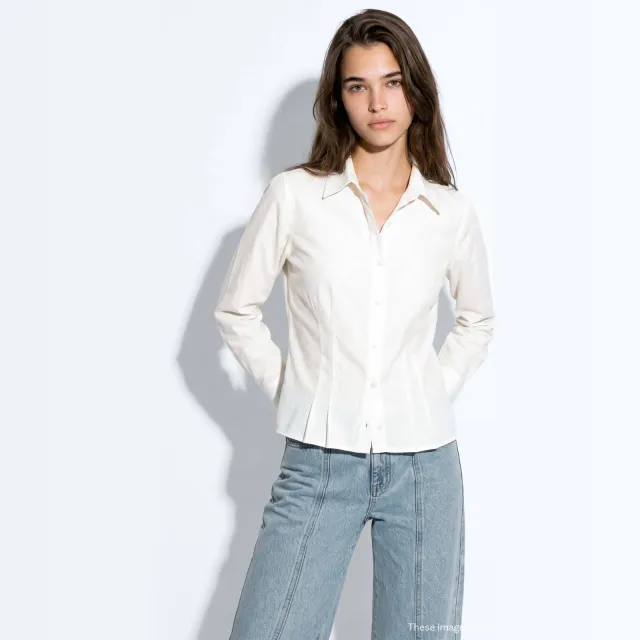 Mango getailleerde blouse wit, foto 3