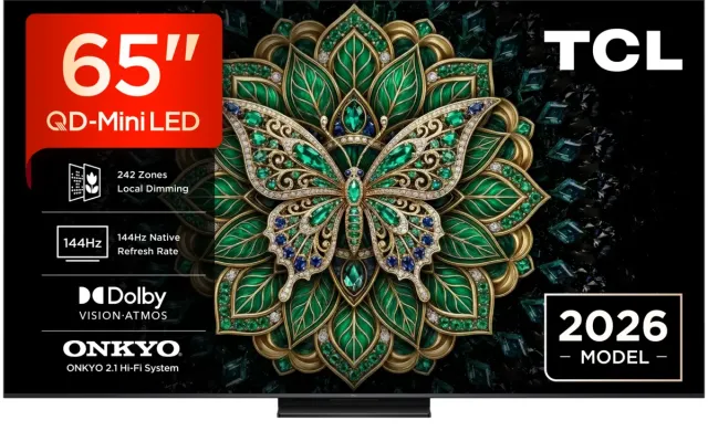 TCL 65MQLED75L televisie zwart