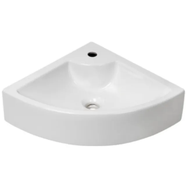 Plieger Hoekfontein Miami 30x30 cm Wit Met Kraangat Zonder Overloop