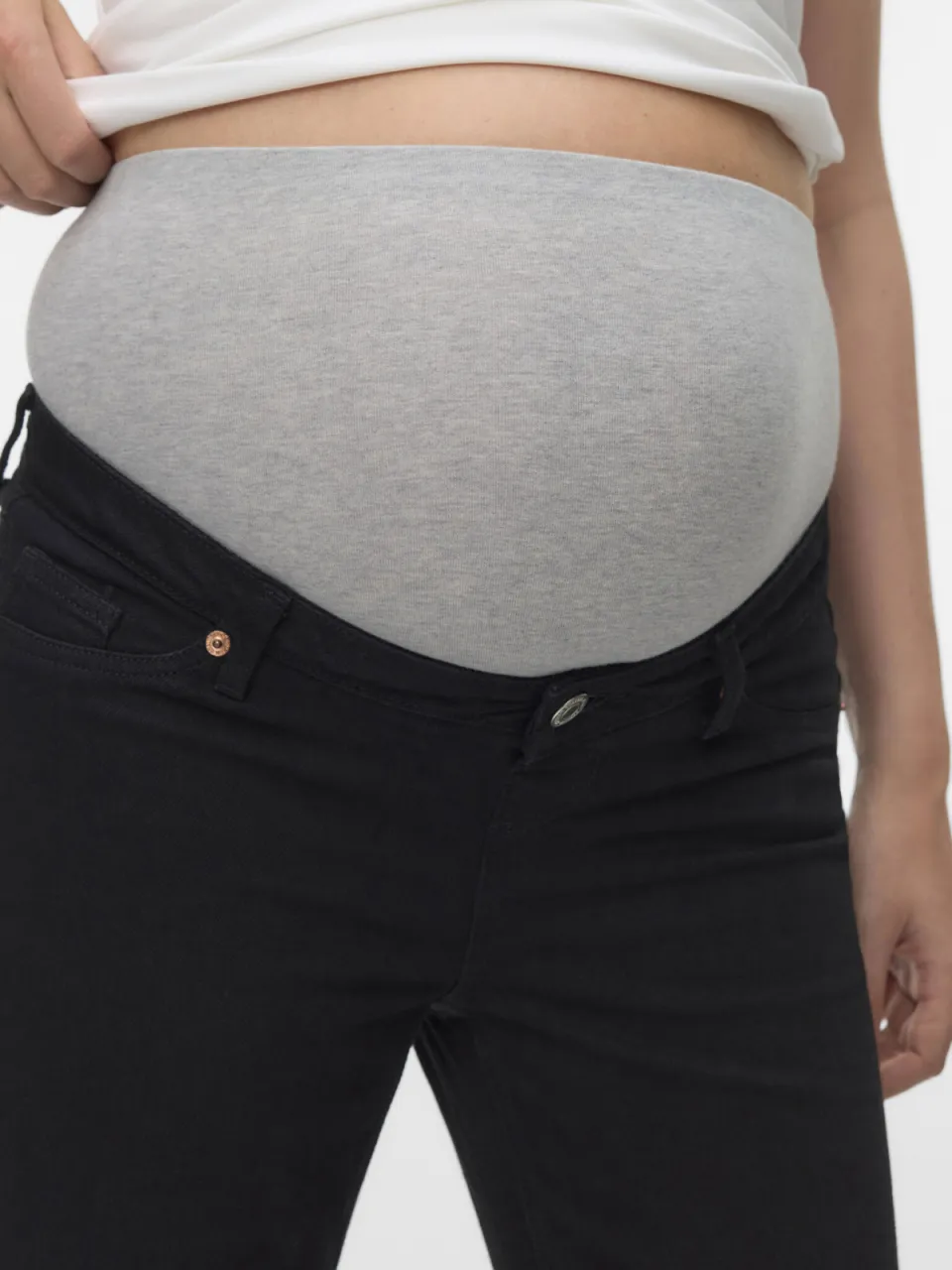 Vero Moda MATERNITY VMMTESSA low waist zwangerschaps wide leg jeans - zwart, foto 5