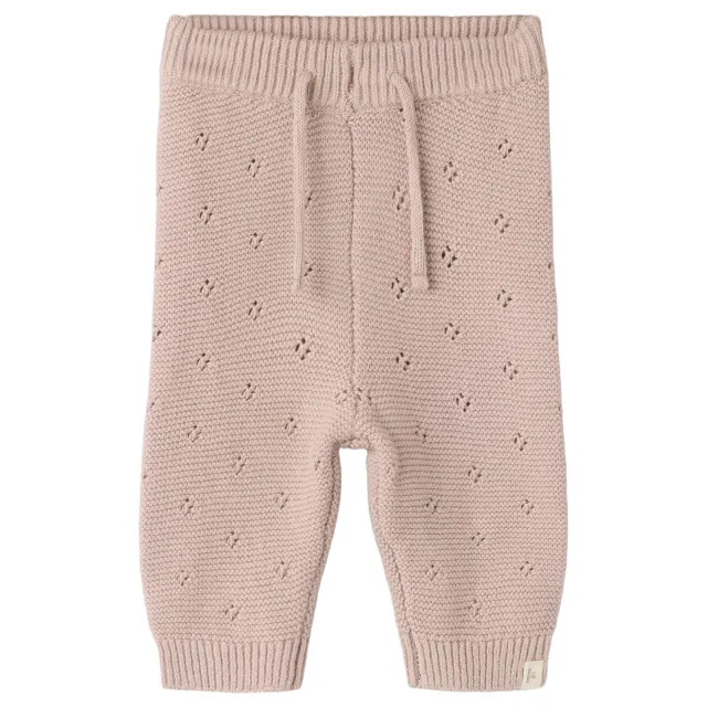Lil' Atelier gebreide babybroek roze, foto 2