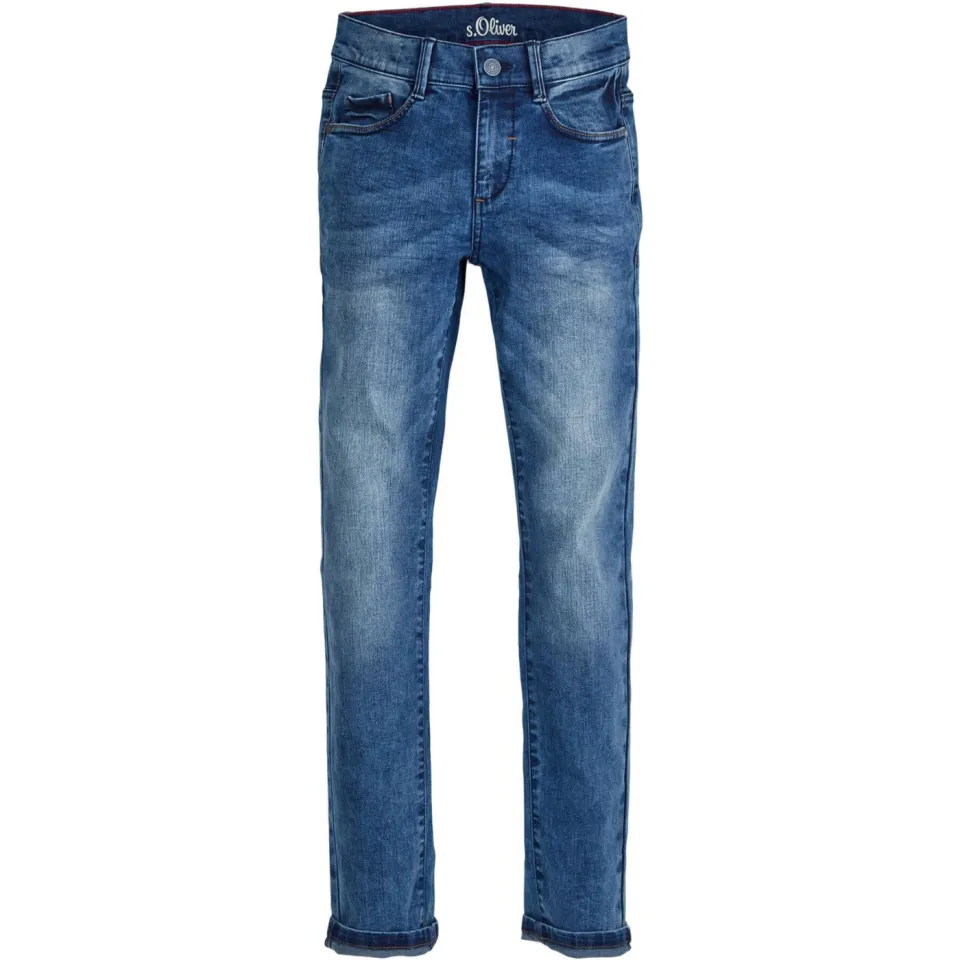 s.Oliver slim fit jeans stonewashed blauw, foto 2