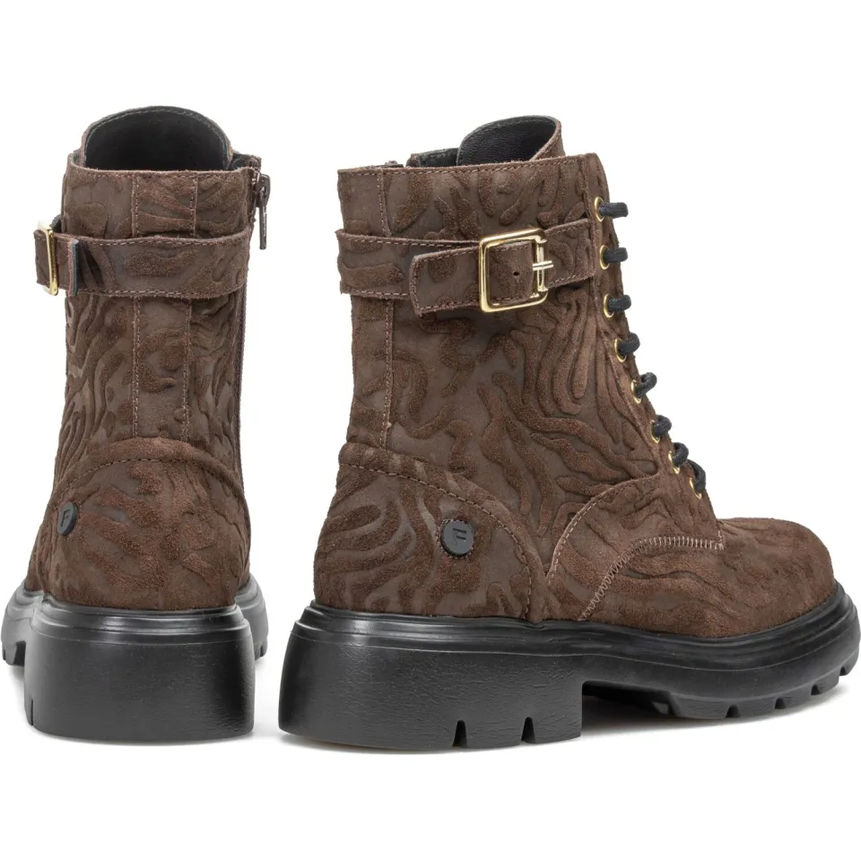 Floris Van Bommel Bayli suède veterboots donkerbruin, foto 4