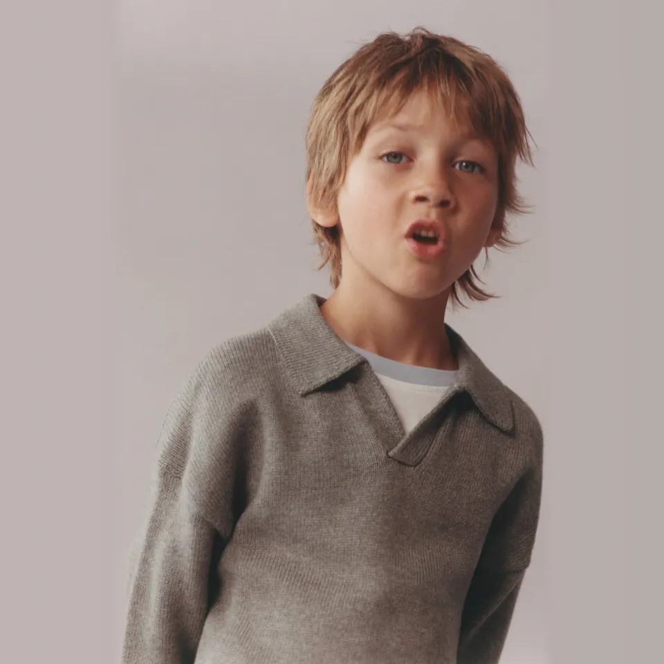 Mango Kids gebreide trui - lichtbruin