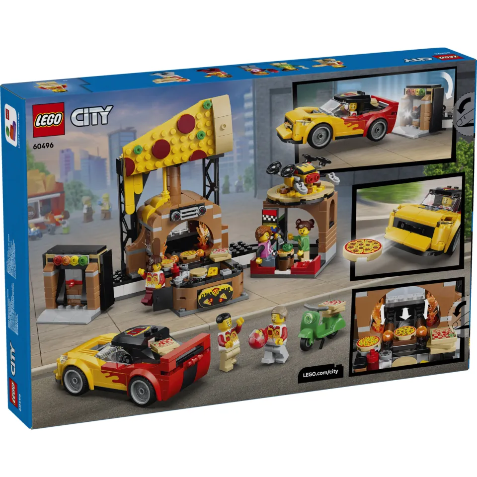 Lego City Pizzacentrale met voertuigen 60496, foto 2