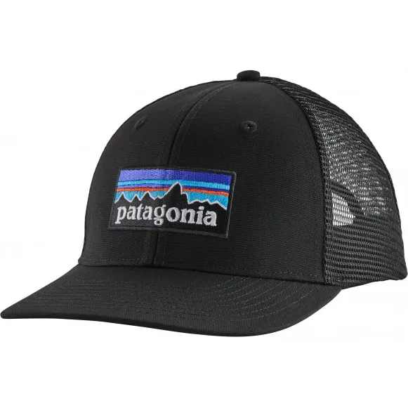 Patagonia P-6 Logo Trucker Hat pet zwart