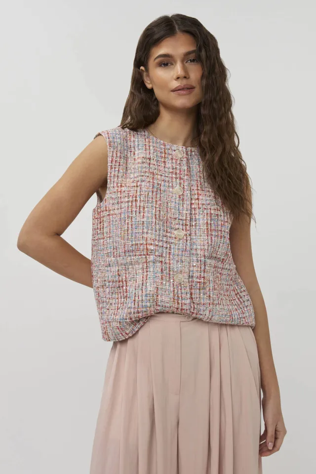 Studio AMAYA high waist broek oudroze, foto 4