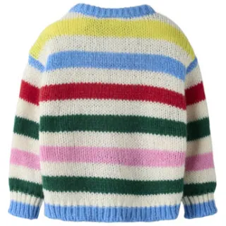 NAME IT MINI gebreide gestreepte trui - blauw Meisjes Polyester Ronde hals, foto 2