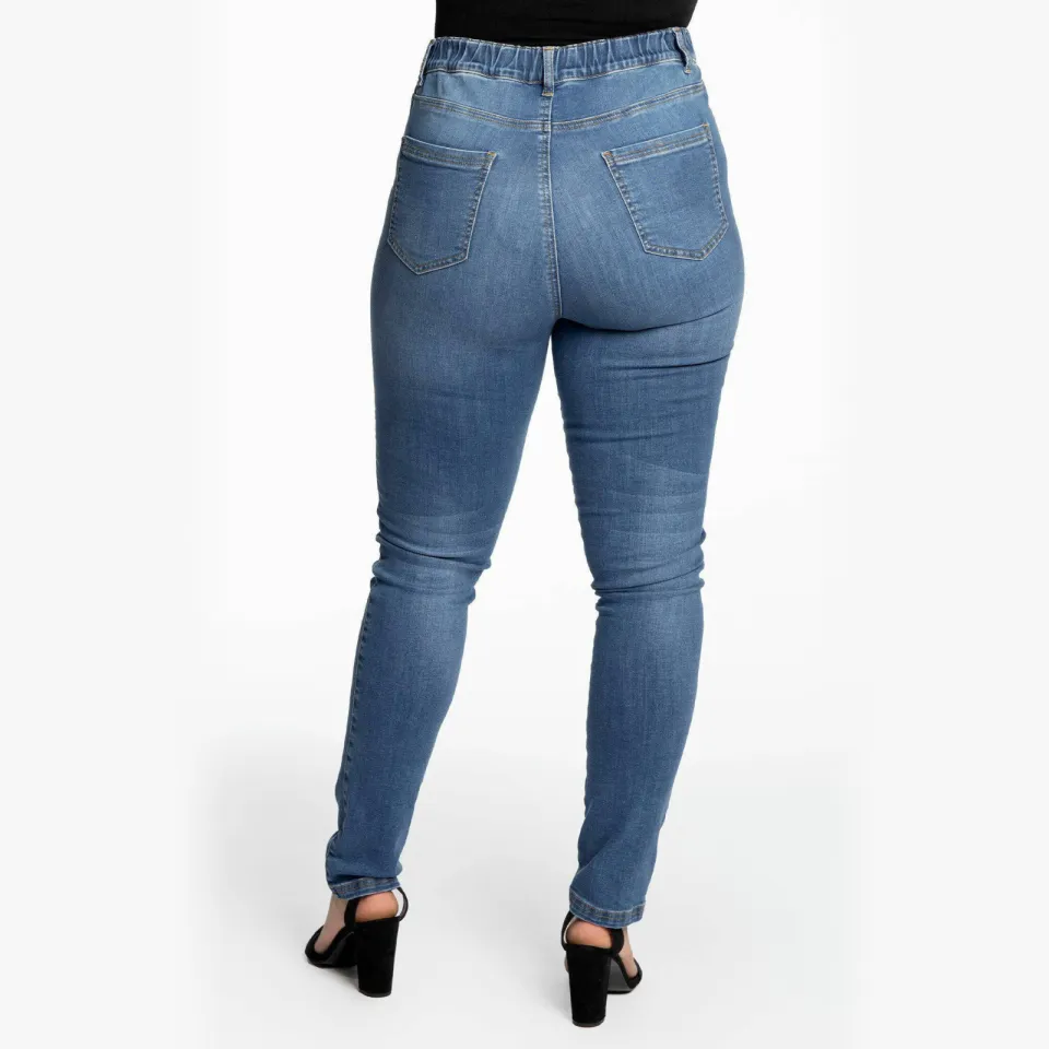 Yoek high waist skinny jeans light denim, foto 3