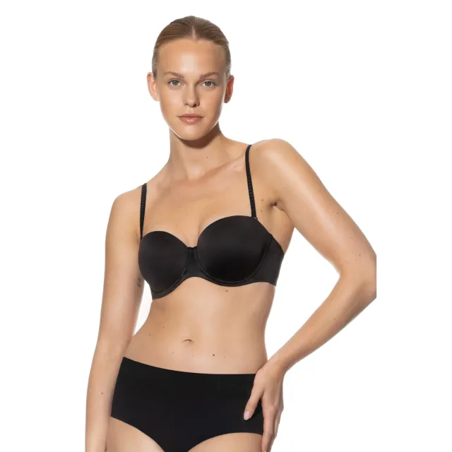 Mey Joan strapless T-shirt-bh met beugel Zwart