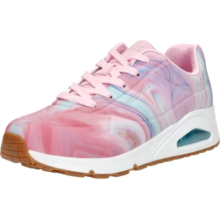 Skechers Uno Gen1 Marble Sweetheart lage sneaker roze, foto 4