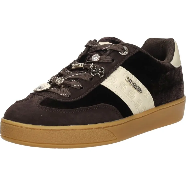 Guess NAOKI2 lage sneakers donkerbruin, foto 3