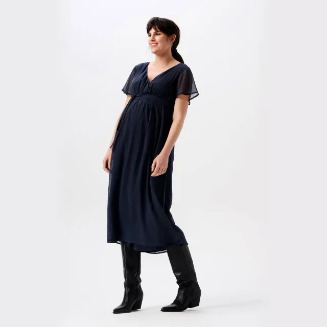 Noppies Amelie zwangerschapsjurk donkerblauw