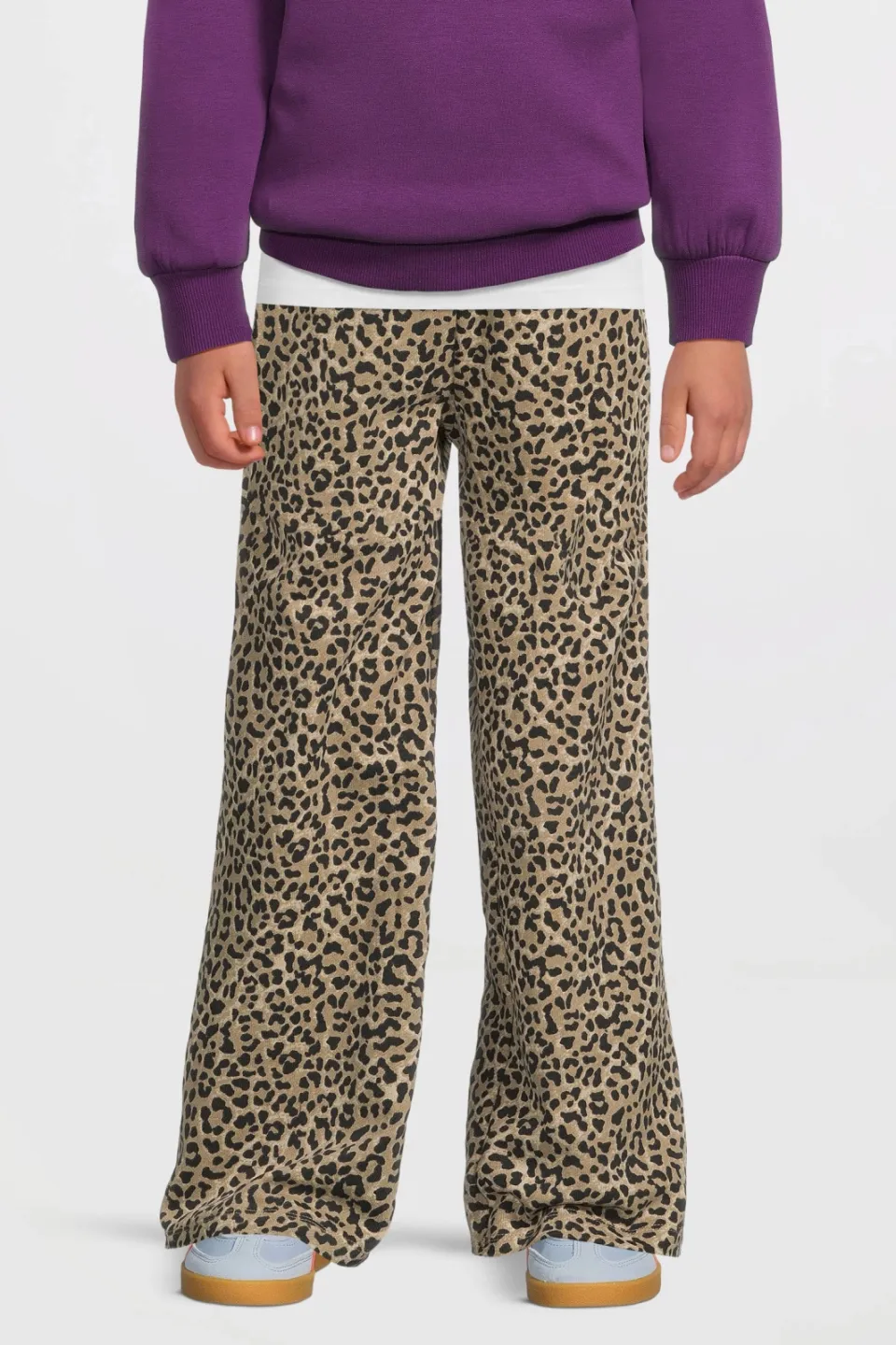 Me & My Monkey flared broek panterprint bruin, foto 5