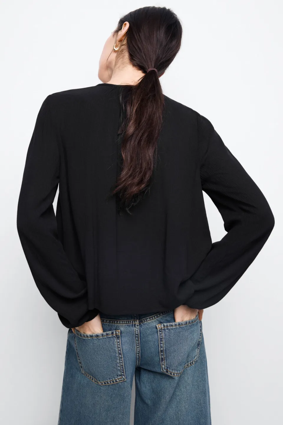 Mango blouse zwart, foto 4