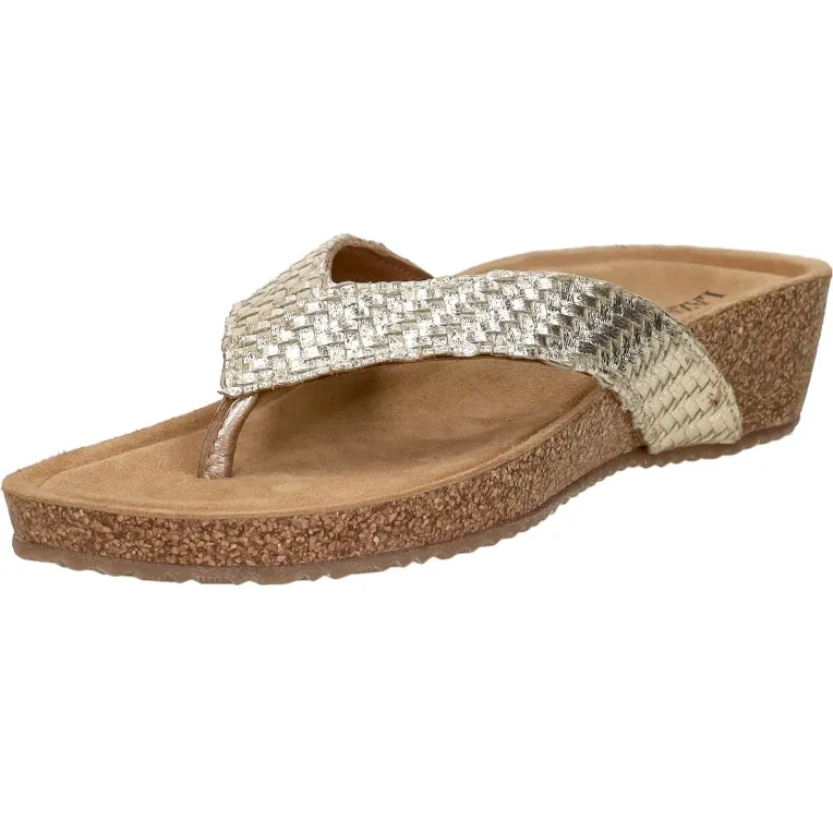 Lazamani Leia Tjoe Wedge slipper goud, foto 4