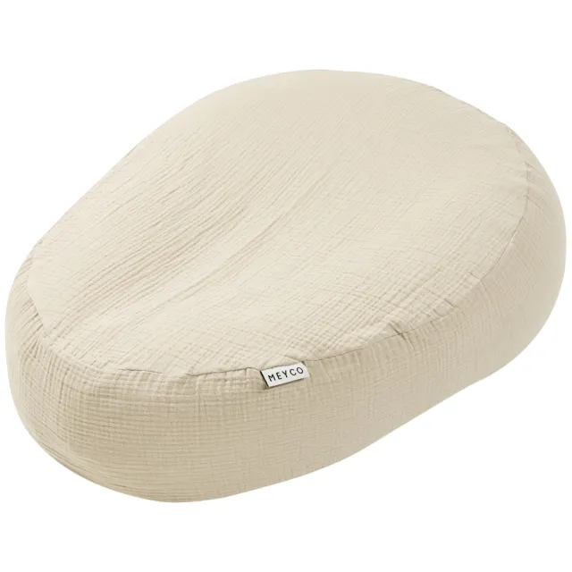 Meyco pre-washed hydrofiele relaxhoes voor voedingskussen soft sand