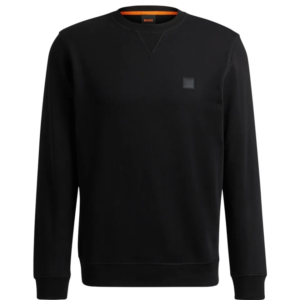 Boss sweater Westart met logo black, foto 3