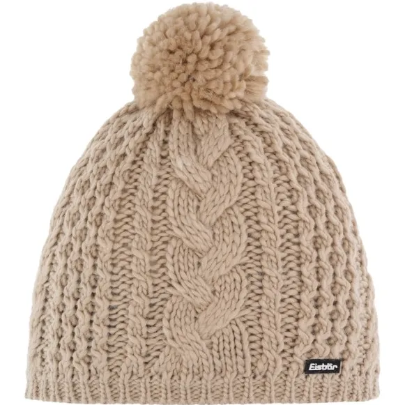 EISBÄR Afra Pompon Mütze maat One Size, beige