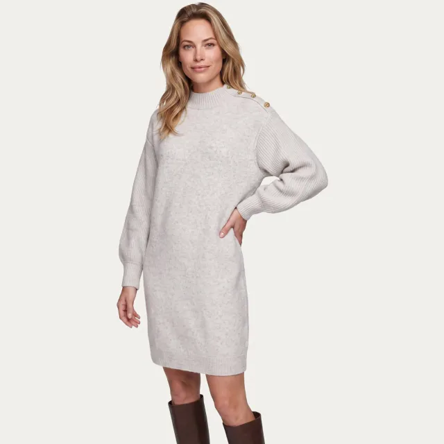 G-Maxx gebreide jurk beige