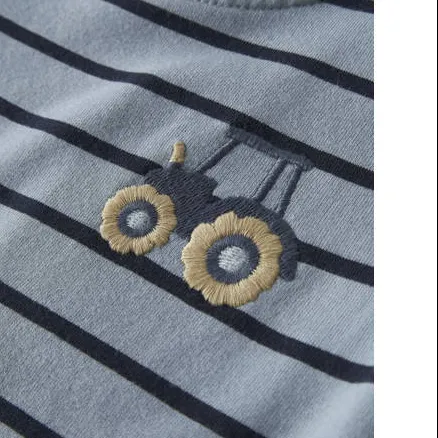 NAME IT BABY regular fit gestreepte sweater met borduursels - blauw, foto 4