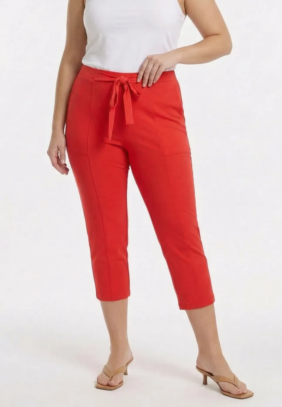 Yoek Capri broek rood, foto 6