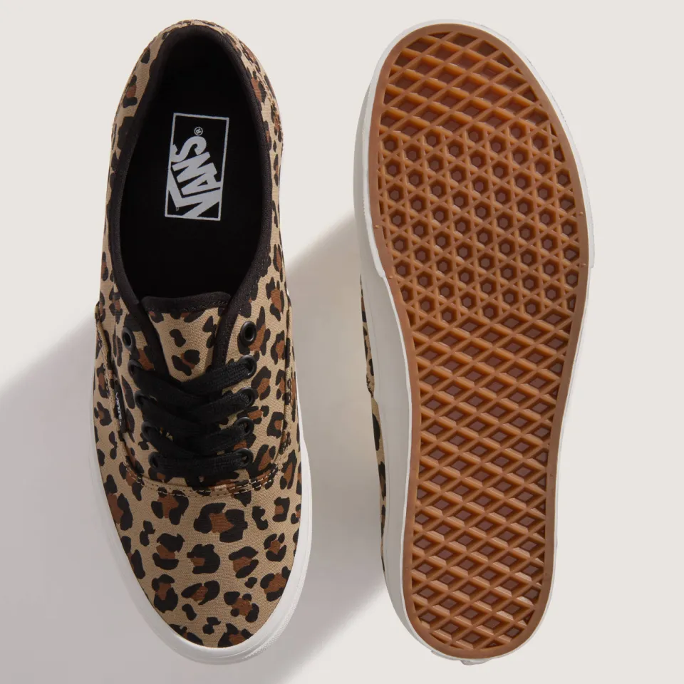 Vans Authentic Animalier sneakers met panterprint lichtbruin, foto 5