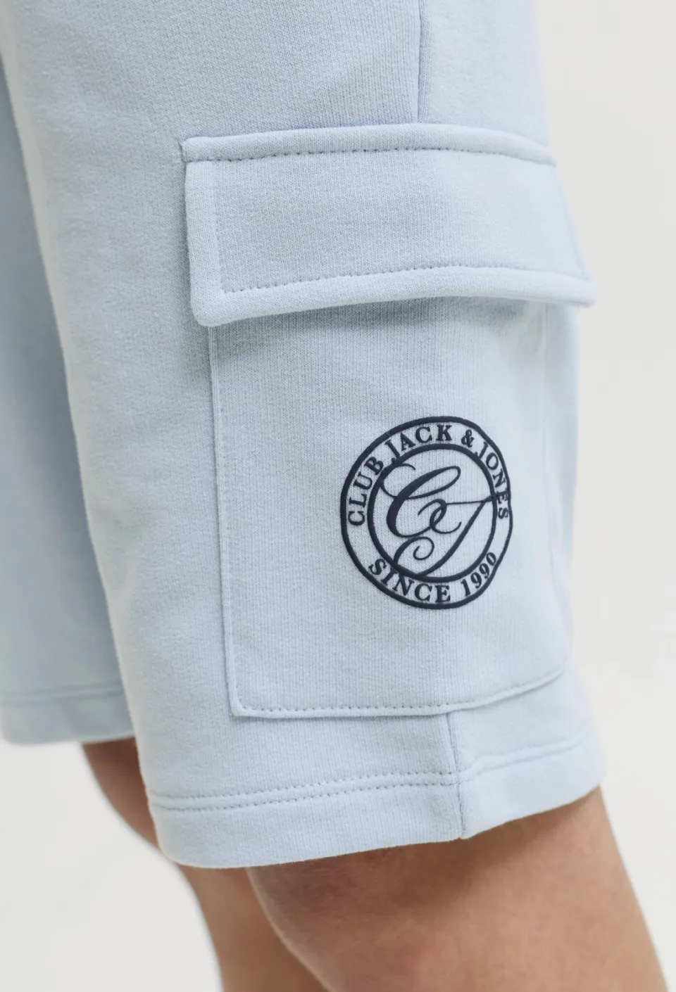 Jack & Jones sweatshort lichtblauw met print, foto 5
