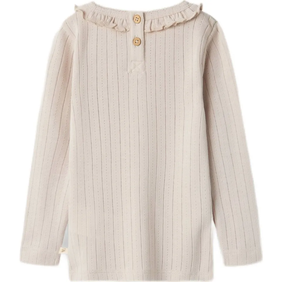 Lil' Atelier MINI longsleeve beige effen, foto 2