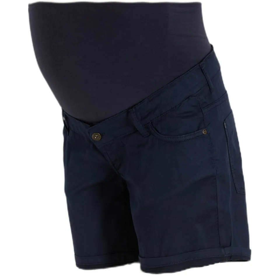 LOVE2WAIT regular waist zwangerschaps korte broek donkerblauw, foto 2