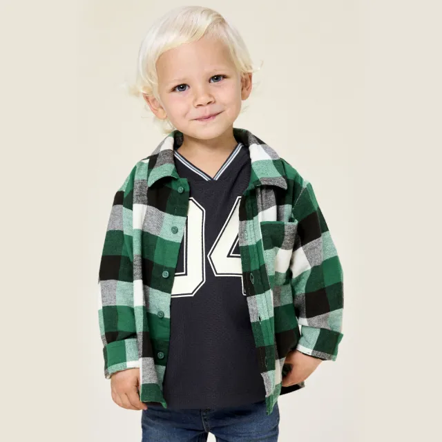 NAME IT MINI geruit overhemd - groen