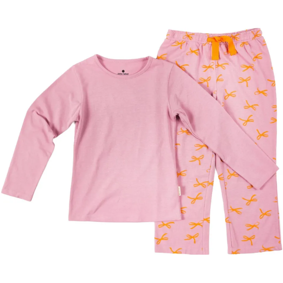 Little Label pyjama roze met all over print op de broek, foto 2