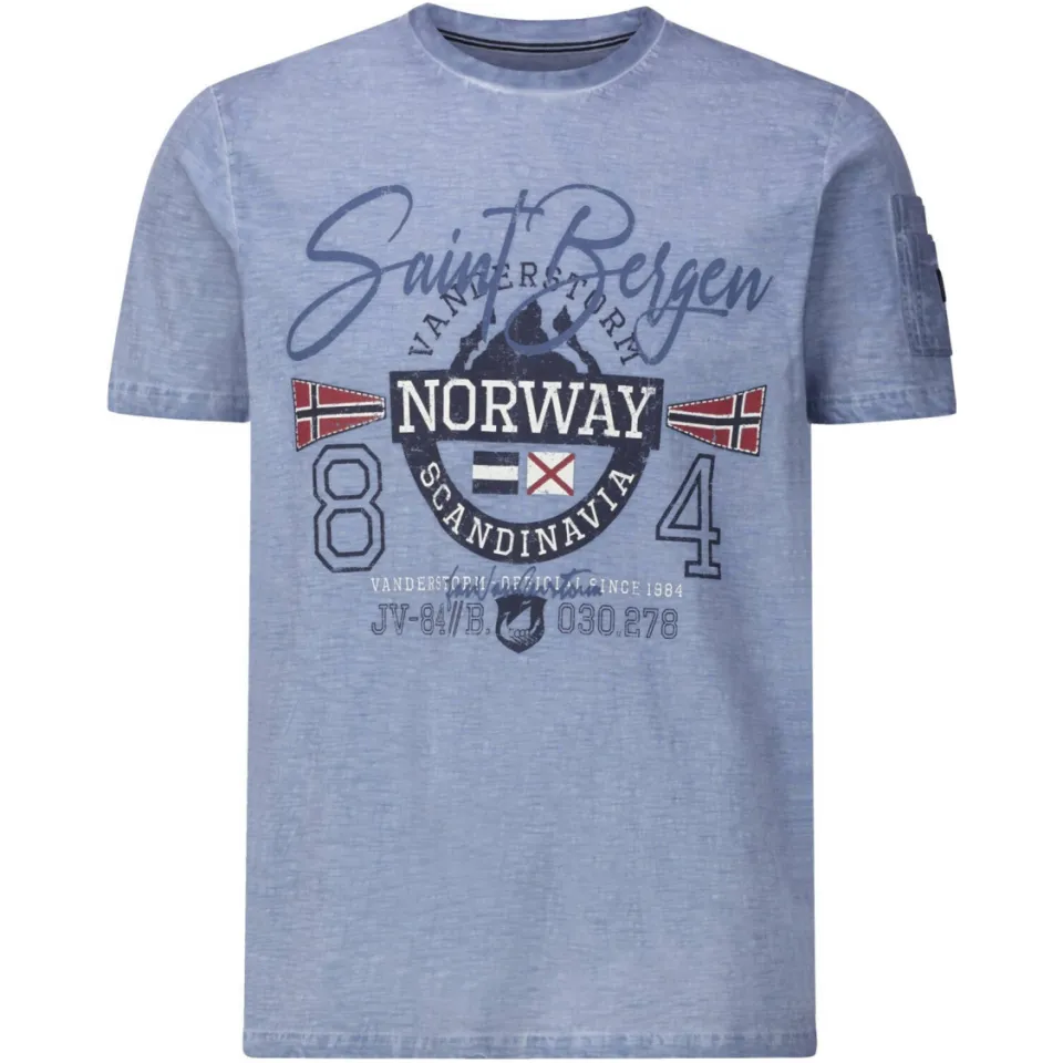 Jan Vanderstorm Helgo t-shirt blauw, foto 2