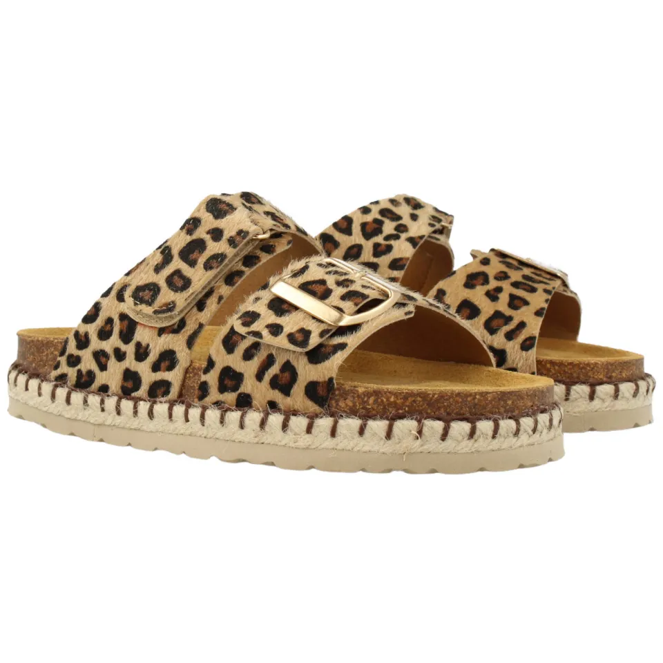 Develab sandalen bruin/panterprint, foto 2