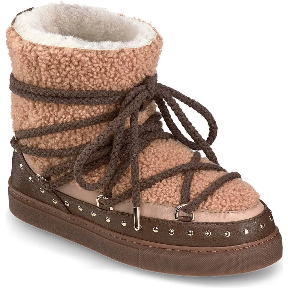 Inuikii Dames Laarzen Curly Rock - Beige, foto 3